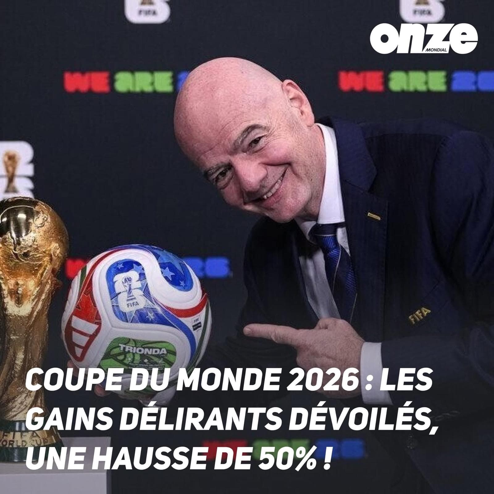 Coupe du Monde 2026 : Les gains délirants dévoilés, une hausse de 50% !